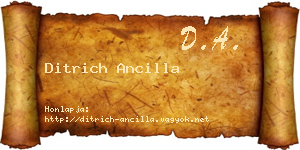 Ditrich Ancilla névjegykártya